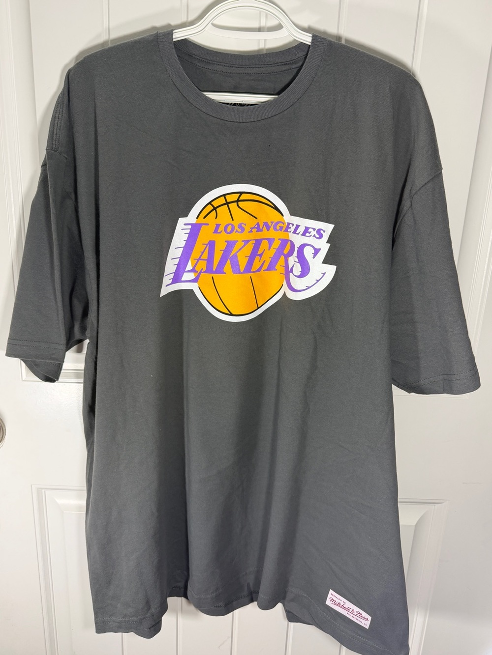 Mitchell & Ness LA Lakers Gray Logo Tee NWT XXL